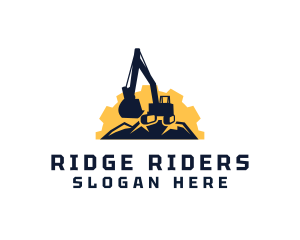 Construction Excavator Digger logo design