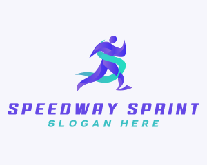 Paralympic Running Marathon logo design