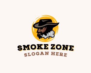 Cowboy Smoking Vape logo design