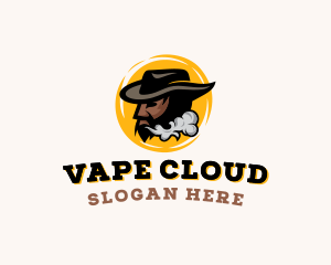 Cowboy Smoking Vape logo design