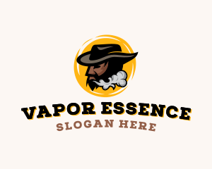 Cowboy Smoking Vape logo design