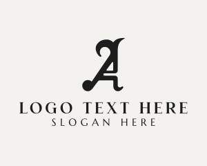 Stylish Gothic Letter A logo