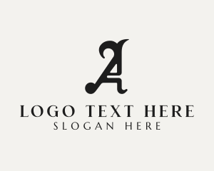 Stylish Gothic Letter A Logo