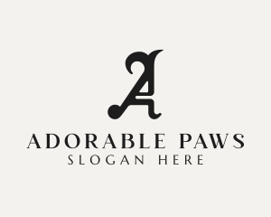 Stylish Gothic Letter A logo design