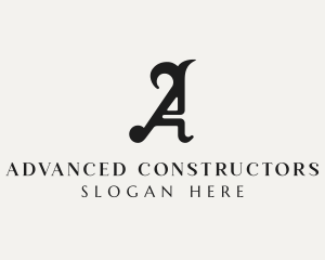 Stylish Gothic Letter A logo design