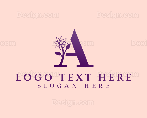 Floral Beauty Letter A Logo