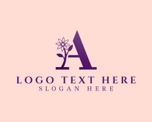 Floral Beauty Letter A logo