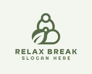 Green Yoga Relaxation logo design