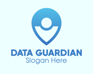 Blue Gradient Location Pin Logo