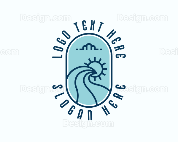 Sea Ocean Waves Logo