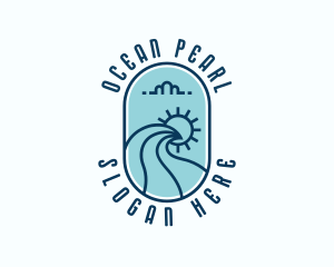 Sea Ocean Waves logo design