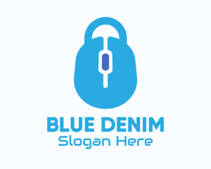 Blue Mouse Lock logo design