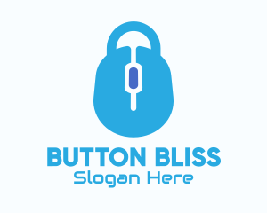 Blue Mouse Lock logo design