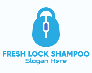 Blue Mouse Lock logo design