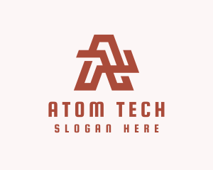 Digital Tech Letter A logo design