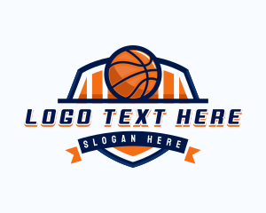 Basketball Sports Shield logo