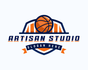 Basketball Sports Shield logo design