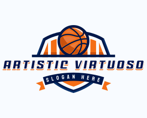 Basketball Sports Shield logo design