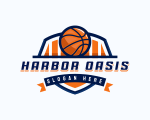 Basketball Sports Shield logo design