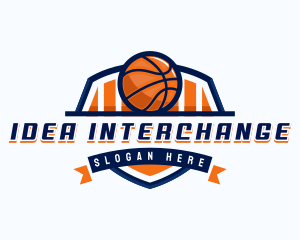 Basketball Sports Shield logo design