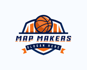 Basketball Sports Shield logo design