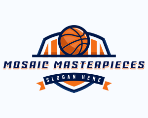 Basketball Sports Shield logo design