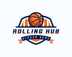 Basketball Sports Shield logo design