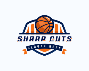 Basketball Sports Shield logo design