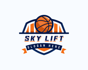 Basketball Sports Shield logo design