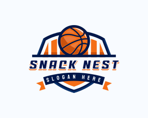 Basketball Sports Shield logo design