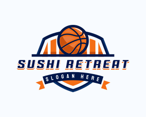 Basketball Sports Shield logo design