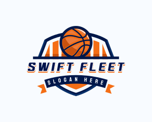 Basketball Sports Shield logo design