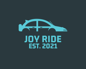 Blue Car Transportation logo design