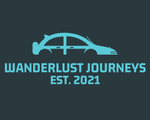 Blue Car Transportation logo design