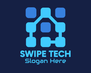 Blue Tech House logo design