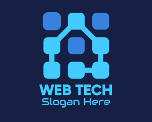 Blue Tech House logo design