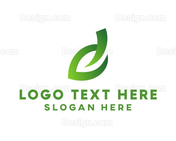 Organic Leaf Stroke Logo