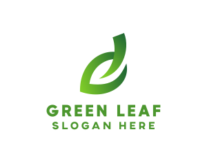 Organic Leaf Stroke logo design