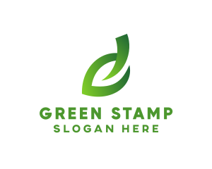 Organic Leaf Stroke logo design