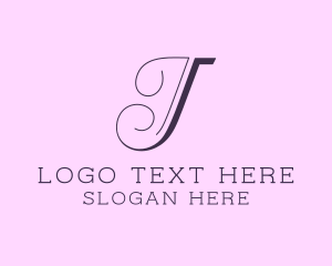 Calligraphy Cursive Letter J logo