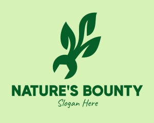 Natural Mechanical Leaf logo design