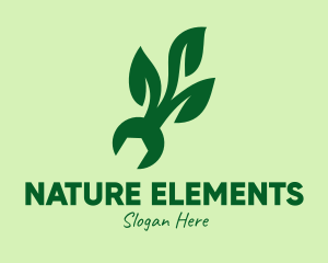 Natural Mechanical Leaf logo design