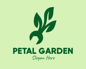 Natural Mechanical Leaf logo design