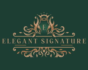 Elegant Royal Wreath logo design