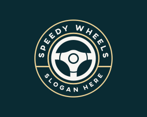 Car Steering Wheel logo design