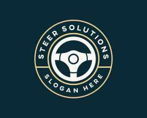 Car Steering Wheel logo design