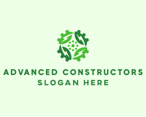 Green Scientific Gear logo design