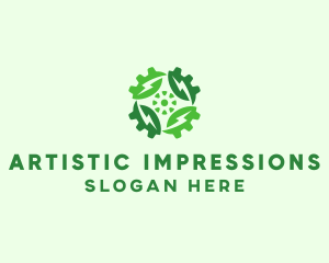 Green Scientific Gear logo design