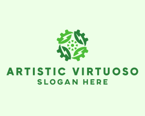 Green Scientific Gear logo design