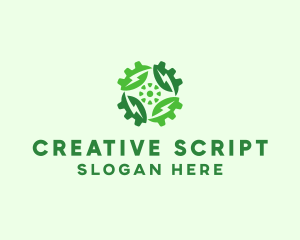 Green Scientific Gear logo design